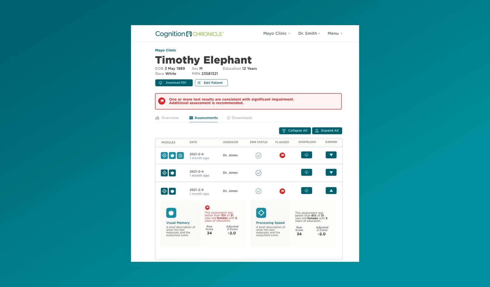 High level overview of the design I created for Cognition Chronicle